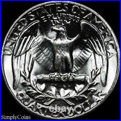 (40) 1957 Washington Silver Quarter Roll BU Uncirculated US Coin Lot MQ