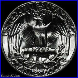 (40) 1957 Washington Silver Quarter Roll BU Uncirculated US Coin Lot MQ