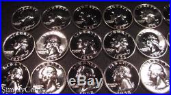 (40) 1958 Washington Silver Quarter Roll Proof Uncirculated Coin Lot SKU-735