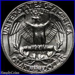 (40) 1959-D Washington Quarter Roll BU Uncirculated 90% Silver US Coin Lot