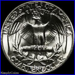 (40) 1959 Washington Silver Quarter Roll BU Uncirculated US Coin Lot MQ