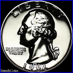 (40) 1961 Washington Quarter Roll GEM PROOF Uncirculated 90% Silver US Coins