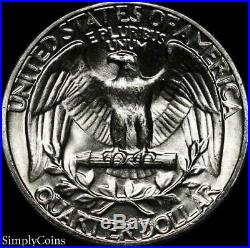 (40) 1961 Washington Silver Quarter Roll BU Uncirculated US Coin Lot MQ