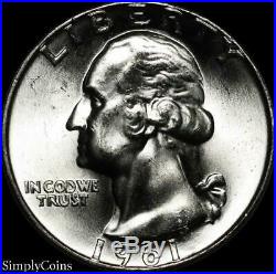 (40) 1961 Washington Silver Quarter Roll BU Uncirculated US Coin Lot MQ