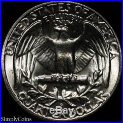 (40) 1962-D Washington Quarter Roll BU Uncirculated 90% Silver US Coin Lot