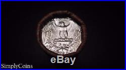 (40) 1963-D Washington Silver Quarter SHOTGUN Roll BU Uncirculated Coin Lot