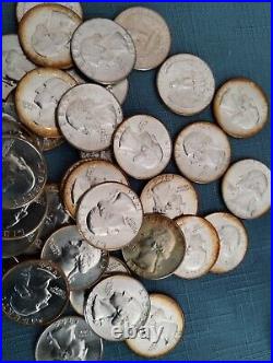 40 1964 BU Washington Quarters 90% Silver $10 Face Value Roll (Tube #10014)