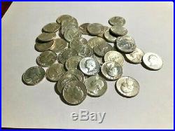 (40)1964 BU Washington Quarters 90% Silver $10 face FULL ROLL! (COMMERCIAL UNC.)