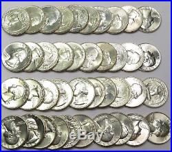 40 1964-P BU UNC Uncirculated Roll Washington Quarter Silver 25c Coin #17987v