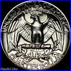 (40) 1964 Washington Quarter Roll GEM Proof Uncirculated 90% Silver Coin Lot