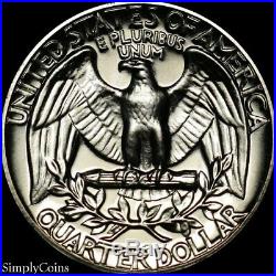 (40) 1964 Washington Silver Quarter Roll GEM Proof Uncirculated 90% Coin Lot