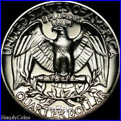 (40) 1964 Washington Silver Quarter Roll GEM Proof Uncirculated 90% Coin Lot