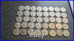 40- 1 ROLL of WASHINGTON SILVER QUARTERS in AU/UNC. To BU cond, 1960 to 1964'D