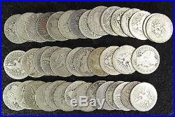 40 Coin Full Roll Barber Quarters Average Circulated Mixed Dates
