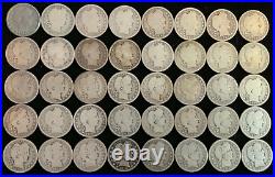 40 Coin Mixed Roll of 1892-1916 Barber Quarters in Mostly Good to Good-6. Lot 3