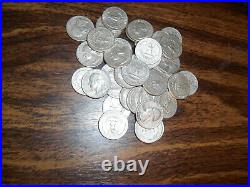 (40) Mixed Date Circ Washington Quarters 90% Silver $10 ROLL Stackers Collectors