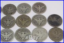 40-Roll BARBER Quarters $10 Face Value, Circulated 90% Silver UNSEARCHED $. 25