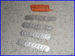 40 Washington Quarters-90% Silver-1935-S in Roll