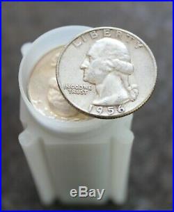 (40) Washington Silver Circulated Quarter Roll Average Condition as Pictured