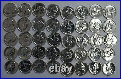 40pc Roll of 1959 25c Washington Silver Quarter Dollar Proof Coins