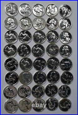 40pc Roll of 1960 25c Washington Silver Quarter Dollar Proof Coins