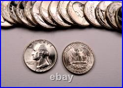 40x 1950-S Washington Quarter Roll Gem BU++ 40 Coins 90% Silver #R432