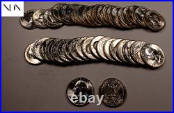 40x 1952 Washington Quarter Roll Gem BU++ 40 Coins 90% Silver #QR29