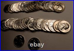 40x 1953-D Washington Quarter Roll Gem BU 40 Coins 90% Silver #QR27