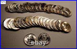 40x 1953-D Washington Quarter Roll Gem BU++ 40 Coins #QR72