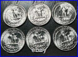40x 1954-S Washington Quarter Roll Gem BU++ 40 Coins 90% Silver