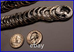 40x 1956 Washington Quarter Roll Gem BU++ 40 Coins 90% Silver #QR19