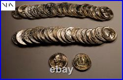 40x 1958 Washington Quarter Roll Gem BU++ 40 Coins 90% Silver #QR74