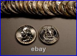 40x 1959 Washington Quarter Roll Gem BU++ 40 Coins 90% Silver #QR39