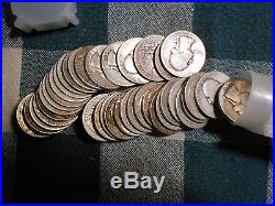 4 Rolls 90% Silver Washington Quarters-$40 Face Value-160 Coins