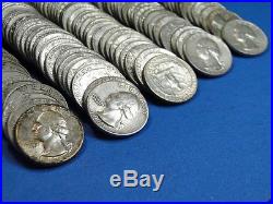 5 Rolls Washington 90% Silver Quarters 1960 1961 1962 1963 1964