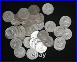 5 Silver Rolls Of Washington Quarters 1941 -1946 Tp-2566