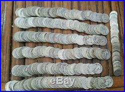 $65 FACE VALUE 6 QUARTER rolls (240 coins) + 1dime roll (50)90% Silver 7 Rolls