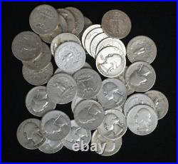 6 Silver Rolls Of Washington Quarters 1940-1945 Tp-2565