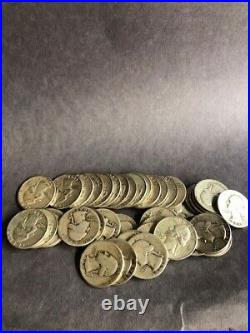90% Junk Quarter Roll 40 Silver Quarters, $10 Face Value