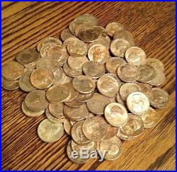 90% SILVER $50 FACE 5 ROLLS 200 COIN LOT OF George Washington Silver Quarters