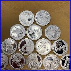 90% SILVER Proof ROLL of 35 CAMEO PROOF Quarters coins 2013, 14 & 3 sets Of 2016