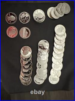 90% SILVER Proof ROLL of 40 NICE GEM PROOF Quarters CAMEO coins. $10 Face