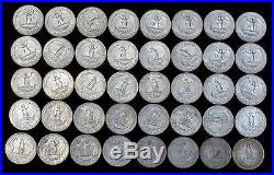 90% Silver 1957-D Washington Quarter Roll BU
