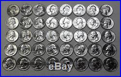 90% Silver 1963-D Washington Quarter Roll AU+ to BU