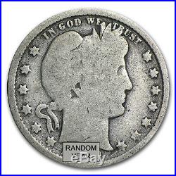 90% Silver Barber Quarters 40-Coin Roll Avg Circ SKU #13642