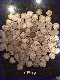 90% Silver Barber Quarters 40-Coin Roll Circulated $10 Face Value Full Dates