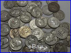 90% Silver Coins! -$10 Face Value Roll-Actual Coins Pictured-Quarters-Bullion