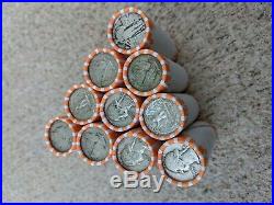 90% Silver Quarter Roll $10 Old US Coin Lot Mixed Date PDS 40 Quarter Coins
