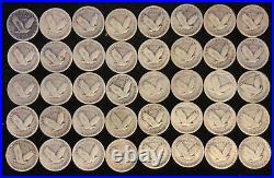 90% Silver Standing Liberty Quarters 40-Coin Roll (withReadable Dates) 1925-1930