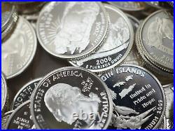 90% Silver Statehood Quarters 40-Coin Roll Proof Mixed Roll Random